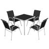 vidaXL-Outdoor-Dining-Set-Table-and-Chairs-5-Piece-Textilene-Garden-Furniture-0-0