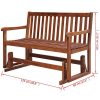 vidaXL-Patio-Acacia-Wood-Garden-Glider-Bench-Porch-Swing-Chair-Outdoor-Seat-0-2