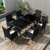 vidaXL-Patio-Rattan-Wicker-Garden-Seater-Dining-Set-6-Chair-Table-Glass-Black-0-0