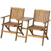vidaXL-Patio-Solid-Acacia-Wooden-Folding-Bench-Table-Garden-Balcony-2-Seats-0