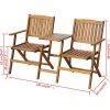 vidaXL-Patio-Solid-Acacia-Wooden-Folding-Bench-Table-Garden-Balcony-2-Seats-0-2