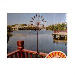 42-Inch-Bronze-Wind-Spinner-with-Solar-Led-Light-Windmill-Rail-Mount-0