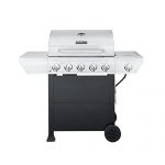 5-Burner-Propane-Gas-Grill-in-Stainless-Steel-with-Side-Burner-and-Black-Cabinet-0