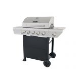 5-Burner-Propane-Gas-Grill-in-Stainless-Steel-with-Side-Burner-and-Black-Cabinet-0-2