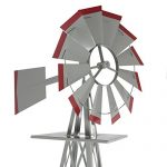 8-Windmill-Ornamental-Garden-Weather-Vane-Weather-Resistant-Silver-and-Red-0-1