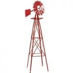 8ft-Ornamental-Garden-Windmill-Red-and-White-0-0