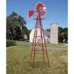 8ft-Ornamental-Garden-Windmill-Red-and-White-0