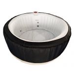 ALEKO-HTIR4BKWH-Round-Inflatable-Hot-Tub-Spa-with-Zip-Cover-4-Person-210-Gallon-Black-and-White-0-1