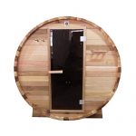 ALEKO-SB6CEDAR-Rustic-Red-Cedar-Indoor-Outdoor-Wet-Dry-Barrel-Sauna-and-Steam-Room-with-Front-Porch-Canopy-6-kW-ETL-Certified-Heater-6-Person-83-x-72-x-75-Inches-0-0