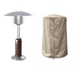 AZ-Patio-Hammered-Bronze-Portable-Table-Top-Patio-Heater-HLDS032-BB-with-39-Heavy-Duty-Heater-Cover-Tan-0