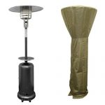 AZ-Patio-Hammered-Silver-Tall-Patio-Heater-HLDS01-WCBT-with-87-Tall-Patio-Heater-Cover-Tan-0