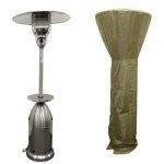 AZ-Patio-Stainless-Steel-Tall-Tapered-Patio-Heater-HLDS01-TSST-with-87-Tall-Patio-Heater-Cover-Tan-0