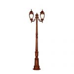 Alico-Lighting-7018BW-Acclaim-Lighting-Burled-Walnut-Finished-Outdoor-Postmount-with-Clear-Melon-Seeded-Glass-Shades-0