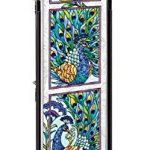 Amia-42022-Hand-Painted-Beveled-Glass-Triptych-Decor-Panel-4-12-by-16-Inch-Peacock-Design-0