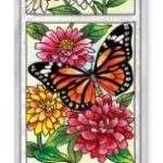 Amia-Beveled-Glass-Triptych-Decor-Panel-Butterfly-Garden-in-Bloom-4-12-by-16-Inch-Hand-Painted-on-Glass-0