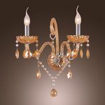Artisitc-Wall-Light-with-2-Lights-Candle-Style-Amber-Crystal-A-0