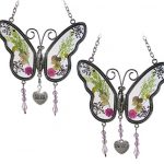 BANBERRY-DESIGNS-Mom-Butterfly-Suncatcher-Grandma-Butterfly-Suncatcher-Set-of-2-Pressed-Flower-Sun-Catcher-Each-One-Has-an-Engraved-Silver-Heart-Charm-0-0