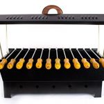 Barbeque-Charcoal-Grill-12-Hut-Shaped-Barbeque-Black-Iron-Barbeque-Portable-BBQ-Grill-Travel-Essentials-0-0