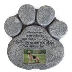 Besti-Pet-Memorial-Stone-for-Cats-and-Dogs–Paw-Shaped-Headstone-with-Loss-Comforting-Poem-Photo-Frame-Grave-Marker-for-Outdoor-Tombstone-Or-Indoor-Display-0
