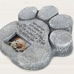 Besti-Pet-Memorial-Stone-for-Cats-and-Dogs–Paw-Shaped-Headstone-with-Loss-Comforting-Poem-Photo-Frame-Grave-Marker-for-Outdoor-Tombstone-Or-Indoor-Display-0-2