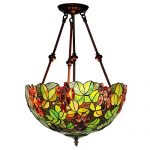 Bieye-L10480-16-inches-Grapes-Tiffany-Style-Stained-Glass-Ceiling-Pendant-Fixture-0