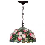 Bieye-L10601-16-inches-Peach-Tiffany-Style-Stained-Glass-Ceiling-Pendant-Fixture-with-Resin-Peach-0-0
