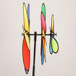 Bits-and-Pieces-20-Nylon-Triple-Flower-Wind-Spinner-Three-Tiered-Rainbow-Petal-Wind-Spinner-for-Your-Yard-or-Garden-0-1