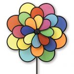 Bits-and-Pieces-20-Nylon-Triple-Flower-Wind-Spinner-Three-Tiered-Rainbow-Petal-Wind-Spinner-for-Your-Yard-or-Garden-0
