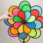 Bits-and-Pieces-20-Nylon-Triple-Flower-Wind-Spinner-Three-Tiered-Rainbow-Petal-Wind-Spinner-for-Your-Yard-or-Garden-0-2