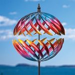 Bits-and-Pieces-Magnificent-Jupiter-Two-Way-Giant-22-Inch-Diameter-Wind-Spinner-Multicolor-Kinetic-Garden-Windspinner-Decorative-Lawn-Ornament-Wind-Mill-Unique-Outdoor-Lawn-and-Garden-Dcor-0
