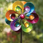 Bits-and-Pieces-Prismatic-Posy-Wind-Spinner-Decorative-Kinetic-Wind-Mill-Unique-Outdoor-Lawn-and-Garden-Dcor-Lawn-Ornament-0-0