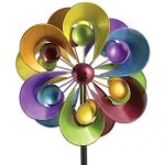 Bits-and-Pieces-Prismatic-Posy-Wind-Spinner-Decorative-Kinetic-Wind-Mill-Unique-Outdoor-Lawn-and-Garden-Dcor-Lawn-Ornament-0