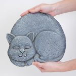 Bits-and-Pieces-Set-of-2-Sleeping-Cat-Stepping-Stones-2-pc-Garden-Dcor-for-Lawn-Patio-or-Yard-Durable-Polyresin-Garden-Stones-0-2