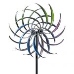 Bits-and-Pieces-The-Original-Rainbow-Wind-Spinner-Decorative-Lawn-Ornament-Wind-Mill-Tri-Colored-Kinetic-Garden-Spinner-0