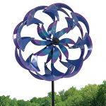 Bits-and-Pieces-Wind-Powered-LED-Sea-Breeze-Wind-Spinner-Decorative-Lawn-Ornament-Wind-Mill-Spectacular-Kinetic-Garden-Spinner-with-Light-Show-0