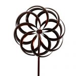Bronze-Flower-Style-Kinetic-Wind-Garden-Spinner-0