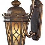 Burlington-Junction-2-Light-Outdoor-LED-Wall-Sconce-in-Hazlenut-Bronze-and-Amber-Scavo-Glass-0