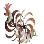 CEDAR-HOME-Wind-Spinner-Twirler-Sculpture-Garden-Stake-Outdoor-Metal-Stick-Art-Ornament-Flaming-Rooster-Figurine-Decor-for-Lawn-Yard-Patio-31-W-x-7-D-x-64-H-0-2