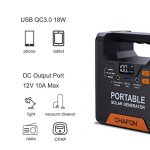 CHAFON-Solar-Generator133WH-Portable-Power-Station-100W-Camping-Power-Supply-UPS-with-110V-AC-Outlet-DC-12V-QC30-USB-Ports-for-CPAP-TravelOutdoorsEmergency-0-2