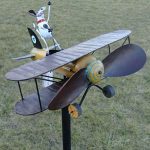 CHSGJY-Aviator-Spike-Whirligig-Airplane-Dog-Wind-Powered-Spinner-Vintage-Style-Plane-Yard-Garden-Outdoor-Living-Decor-0-0