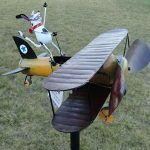 CHSGJY-Aviator-Spike-Whirligig-Airplane-Dog-Wind-Powered-Spinner-Vintage-Style-Plane-Yard-Garden-Outdoor-Living-Decor-0