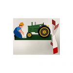 CHSGJY-Handcrafted-Antique-Green-Tractor-Whirligig-Hand-Wind-Spinner-Home-Yard-Garden-Living-Decor-0