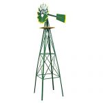 COLIBROX-8FT-Green-Metal-Windmill-Yard-Garden-Decoration-Weather-Rust-Resistant-Wind-Mill-Garden-Metal-Ornamental-Wind-Mill-Weather-Vane-Weather-Resistant-Green-0