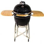 Cal-Flame-BBQ15K21-21-Kamado-Smoker-Grill-Cart-Two-Folding-Shelves-Heavy-Ceramic-0
