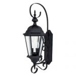 Capital-Lighting-9722BK-Outdoor-Wall-Fixture-with-Clear-Glass-Shades-Black-Finish-0