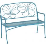 Care-4-Home-LLC-Butterfly-Garden-Outdoor-Metal-Bench-Supports-2-Up-To-People-Durable-Back-Support-Armrests-Suitable-For-Lawn-Backyard-Porch-Blue-Color-Expert-Guide-0