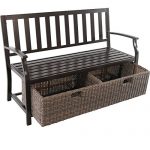 Care-4-Home-LLC-Outdoor-Storage-Bench-With-Wicker-Container-Weather-An-Rust-Resistant-Sturdy-Steel-Construction-Space-Saving-Perfect-For-Garden-Patio-Porch-Powder-Coated-Finish-Expert-Guide-0-2