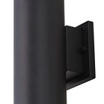 Cloudy-Bay-LOWLUD418850BK-LED-outdoor-wall-fixture18W-1260lumens-5000K-daylightUp-and-down-porch-lightBlack-0