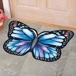 Collections-Etc-Colorful-Vibrant-Butterfly-Shaped-Rubber-Outdoor-Door-Mat-0-0