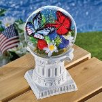 Collections-Etc-Solar-Patriotic-Floral-Butterfly-Garden-Gazing-Ball-on-Grecian-Column-Outdoor-Decoration-0-0